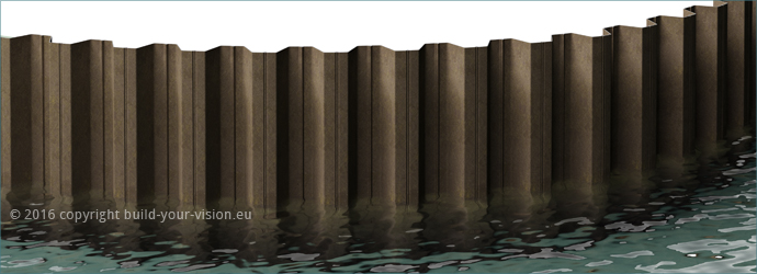 illustration u-sheet pile wall